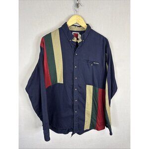 Vintage Mo Betta Colorblock Button Down Shirt Mens 17-35 XL USA